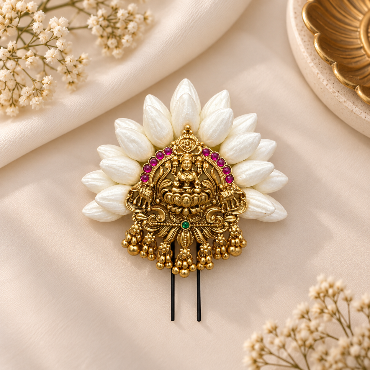 Antique Lakshmi jasmine hair Upin